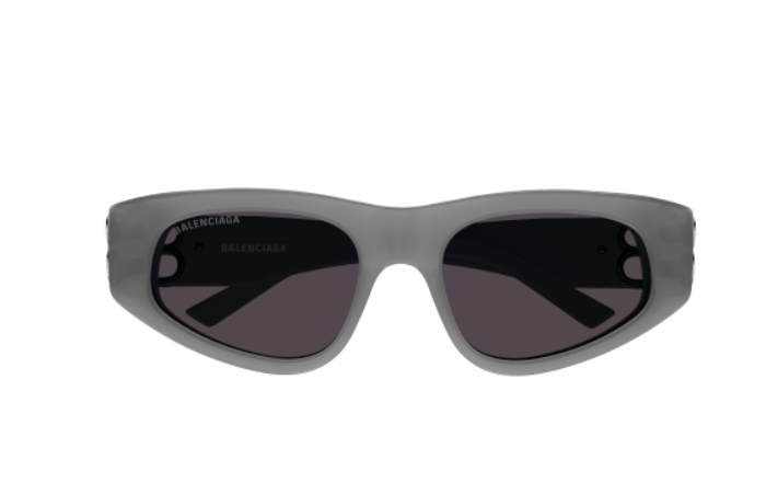 Balenciaga BB0095S 015 Grey-Silver/Grey Cat Eye Women's Sunglasses