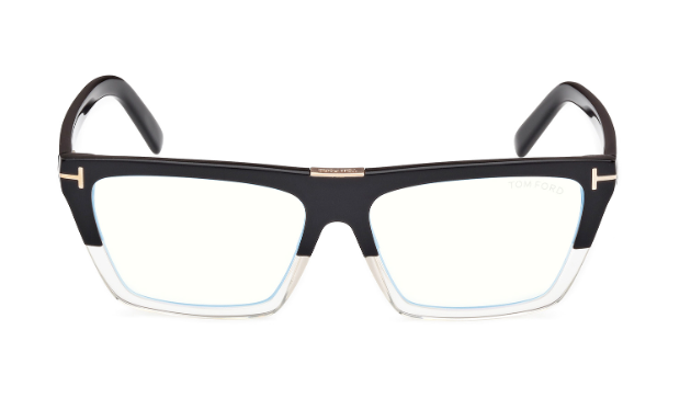 Tom Ford FT5912 005 Black/Gradient / Shiny Black Square Women's Eyeglasses