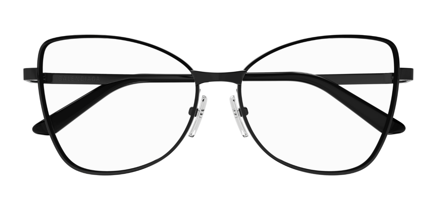 Balenciaga BB0282O 001 Black Cat eye Men's Eyeglasses