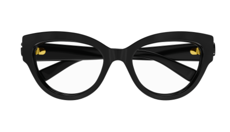 Gucci GG1598O 001 Black Cat Eye Women Eyeglasses