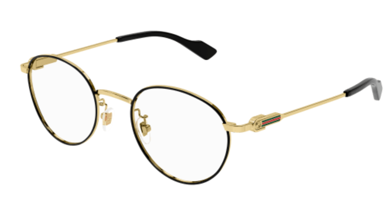 Gucci GG1613OJ 001 Gold Round Women's Eyeglasses