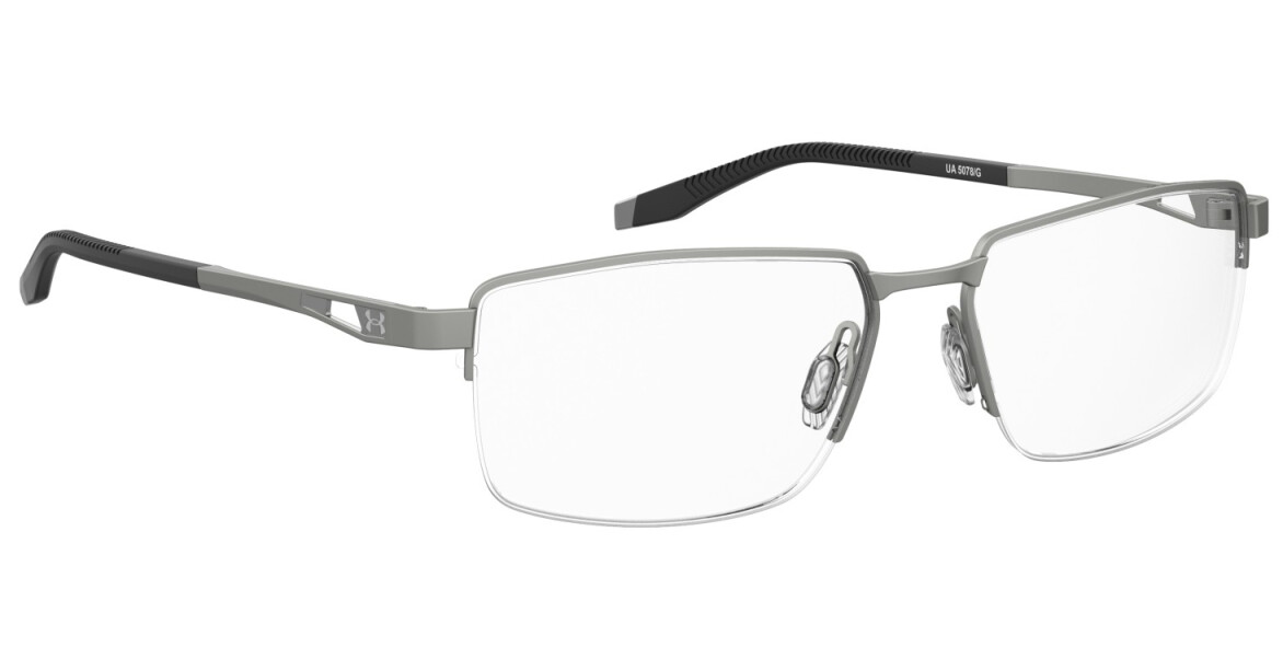 Under Armour UA 5078/G R81 Matte Ruthenium Rectangular Men's Eyeglasses