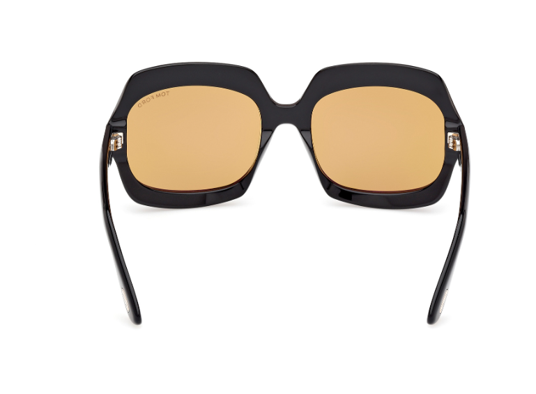 Tom Ford REN FT1155 01E Shiny Black/Black Square Women's Sunglasses