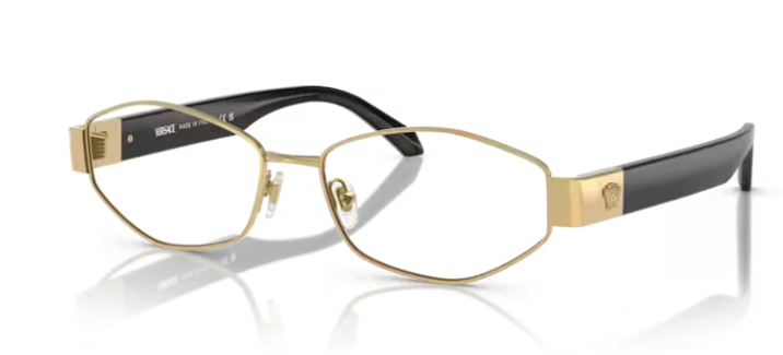 Versace 0VE1298 1002 Gold 55mm Rectangular Women's Eyeglasses