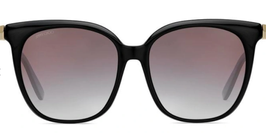 Jimmy Choo WILMA/F/S 807/FQ Black/Grey Mirrored Square Women's Sunglasses