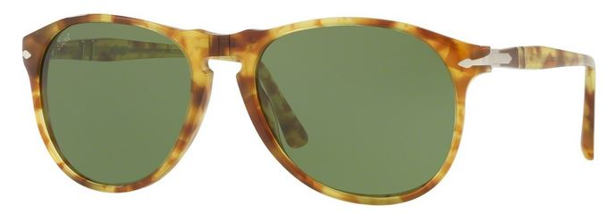 Persol OPO6649-S 10614E Havana/Green Round Men's Sunglasses