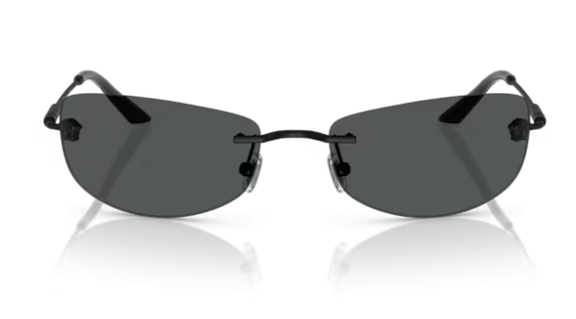 Versace 0VE2279 143687 Matte Black/Dark Grey Rectangle Men's Sunglasses