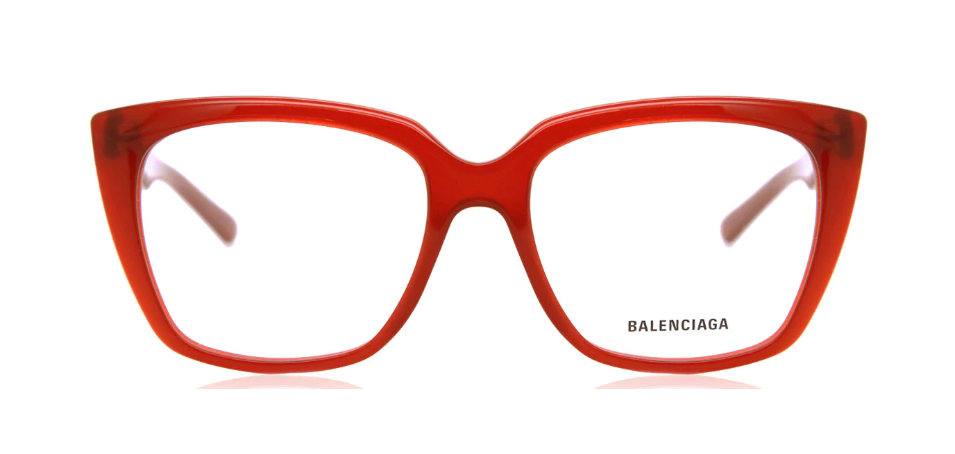 Balenciaga BB0062O 004 Red Cat- Eye Full-Rim Women's Eyeglasses