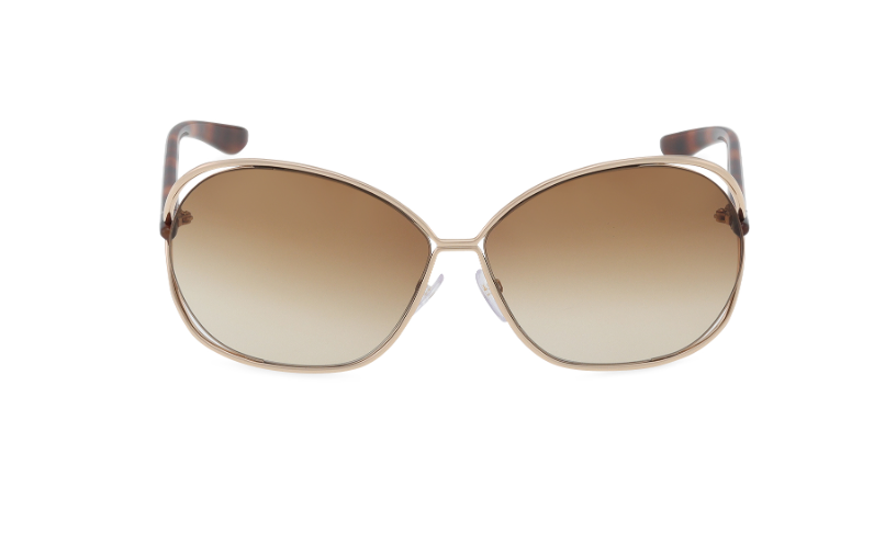 Tom Ford CARLA FT0157 28F Brown/Gradient Oval Women's Sunglasses