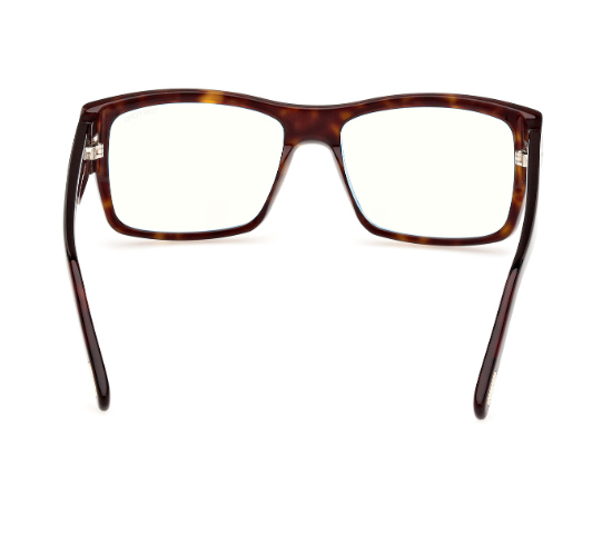 Tom Ford FT5941-B 052 Dark Havana/Blue Block Lenses Square Men's Eyeglasses