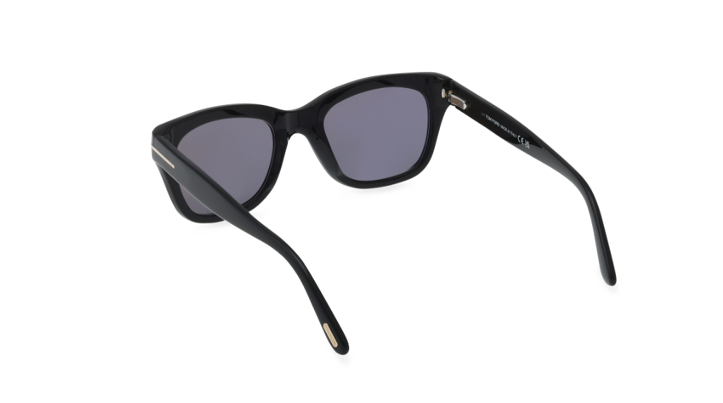 Tom Ford SNOWDON 01D Shiny Black/Smoke Square Men's Sunglasses