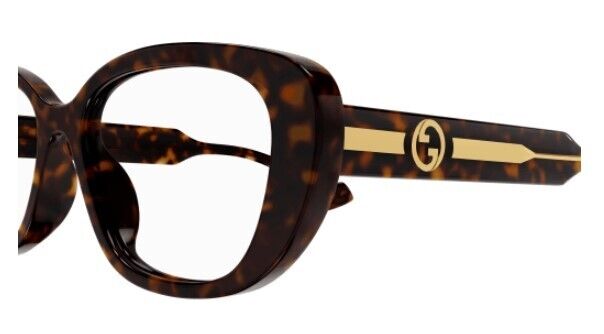 Gucci GG1559OK 002 Havana Rounded Cat Eye Women's Eyeglasses