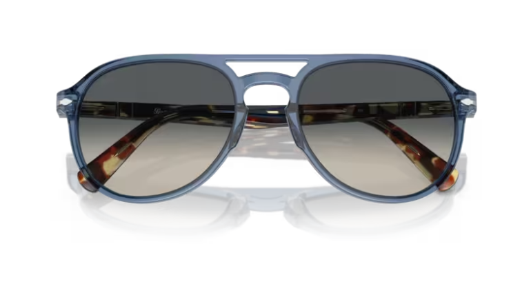 Persol 0PO3235S 120271 Transparent Navy/Grey Gradient Oval 55mm Men's Sunglasses