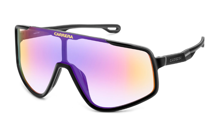 Carrera 4017/S 807 Black Multilayer Violet Full rim Mask Men's Sunglasses