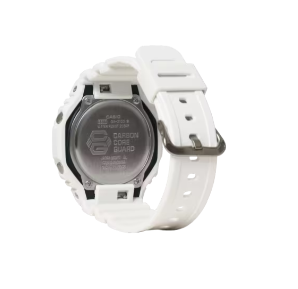 Casio G-Shock Analog Digital 2100 Series White Dial Men's Watch GA2100-7A7