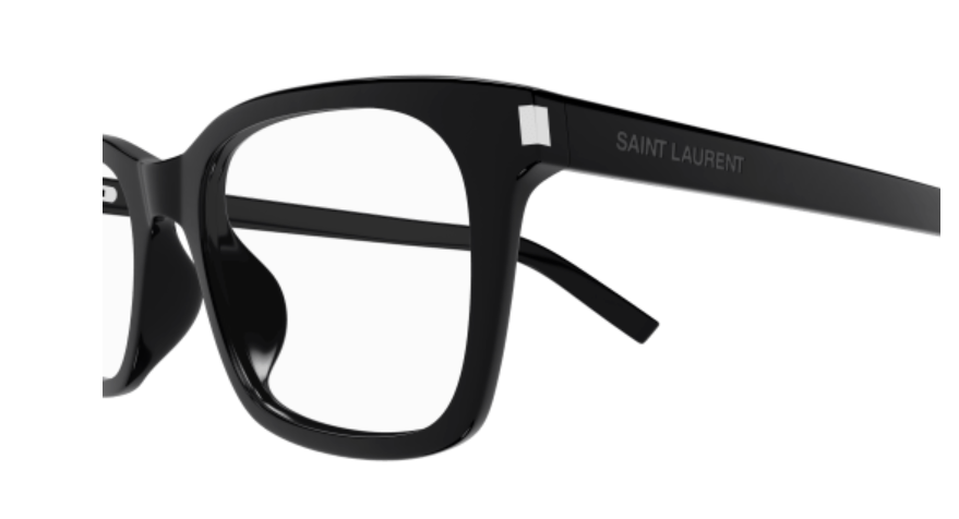 Saint Laurent SL 718 SLIM 001 Black Rectangle Men's Eyeglasses