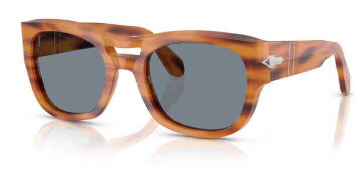 Persol 0PO0064S 960/56 Striped brown/Light Blue Soft Square 54mm Men's Sunglases