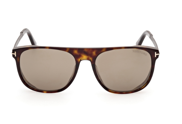 Tom Ford FT1105 Lionel-02 52L Dark Havana/Roviex Mirrored Square Sunglasses