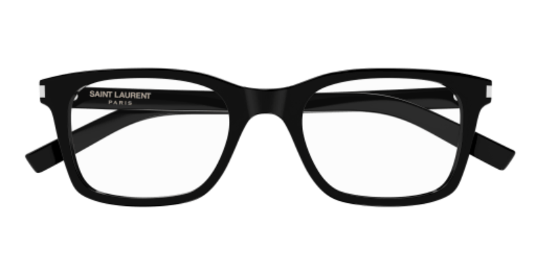 Saint Laurent SL 718 SLIM 001 Black Rectangle Men's Eyeglasses