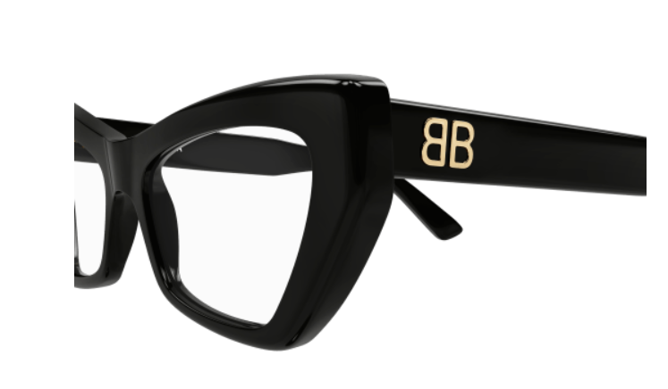 Balenciaga BB0296O 001 Black Square Women's Eyeglasses