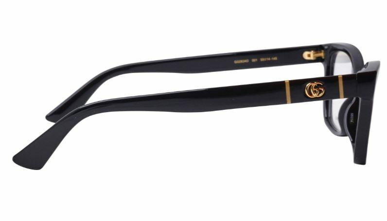 GUCCI GG0634O 001 Cat Eye Black Gold  55 mm Women's Eyeglasses