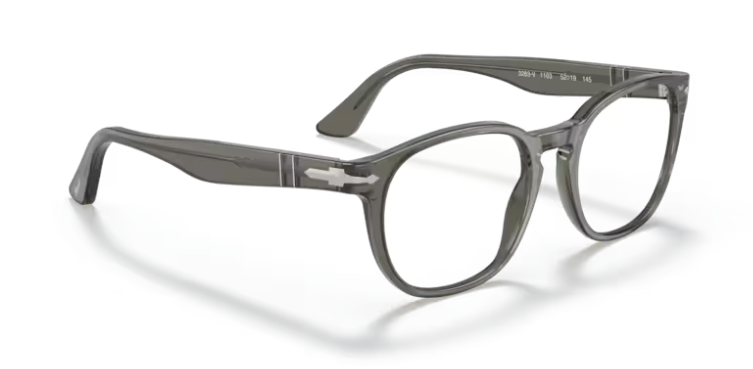 Persol 0PO 3283V 1135 Black gradient grey/Clear Soft Square Men's Eyeglasses