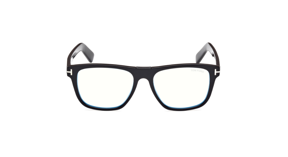 Tom Ford FT5902 001 Shiny Black Square Men's Eyeglasses