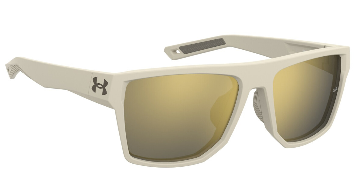 Under Armour UA Launch 2/G 3Y5 K1 Khaki/Gold Mirrored Rectangle Men's Sunglasses