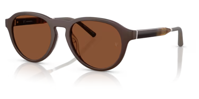 Oliver Peoples 0OV5557SU R-8 700553 Semi Matte Umber Clay Round Men's Sunglasses