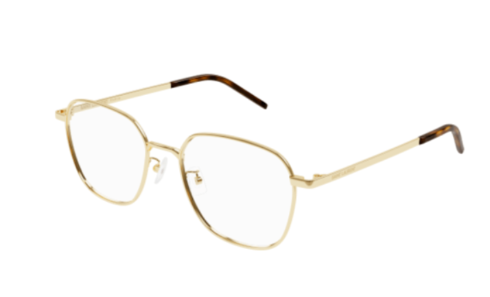 Saint Laurent SL 646/F 003 Gold Round Women's Eyeglasses