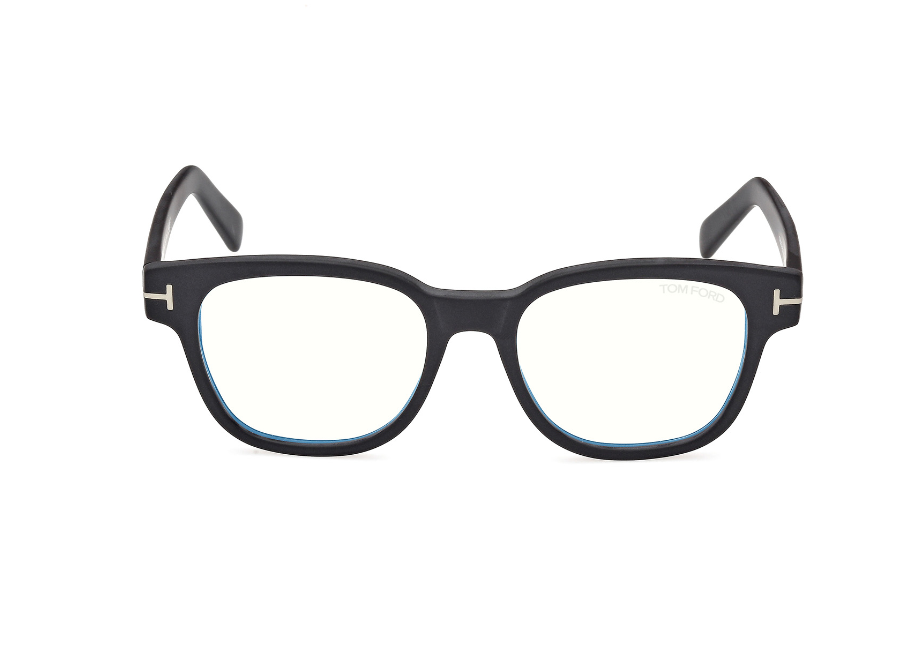 Tom Ford FT5977-B 002 Matte Black/Matte Black Square Men's Eyeglasses