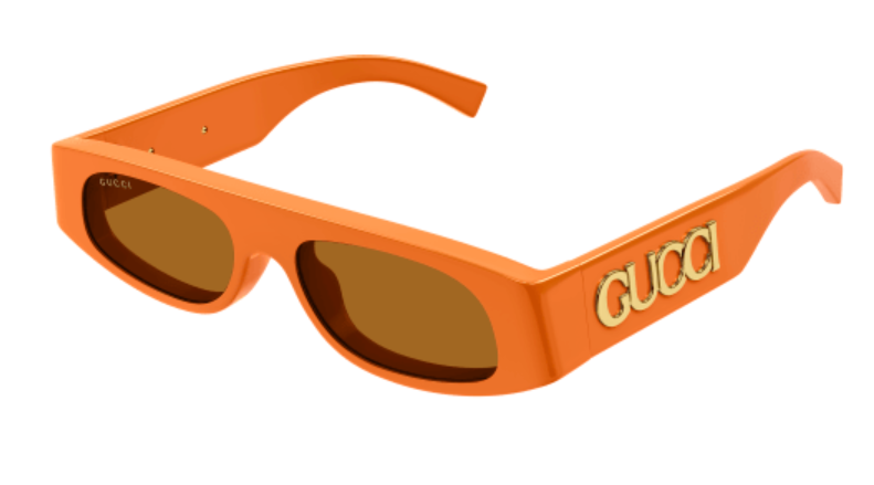 Gucci GG1771S 007 Orange/Brown Rectangular Women's Sunglasses