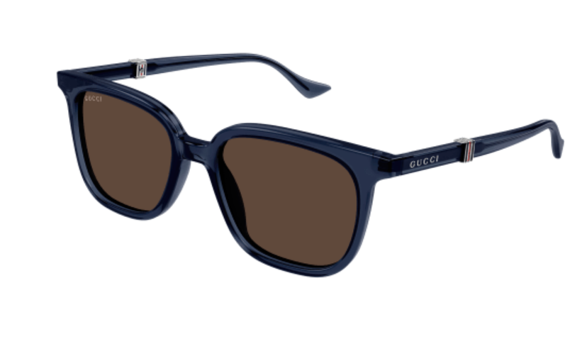 Gucci GG1493S 004 Blue/Brown Square Men's Sunglasses