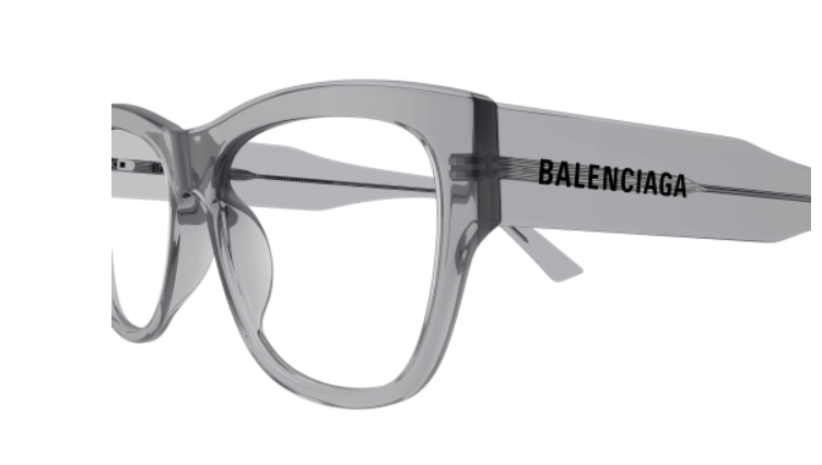 Balenciaga BB0309O 005 Grey Square Men's Eyeglasses