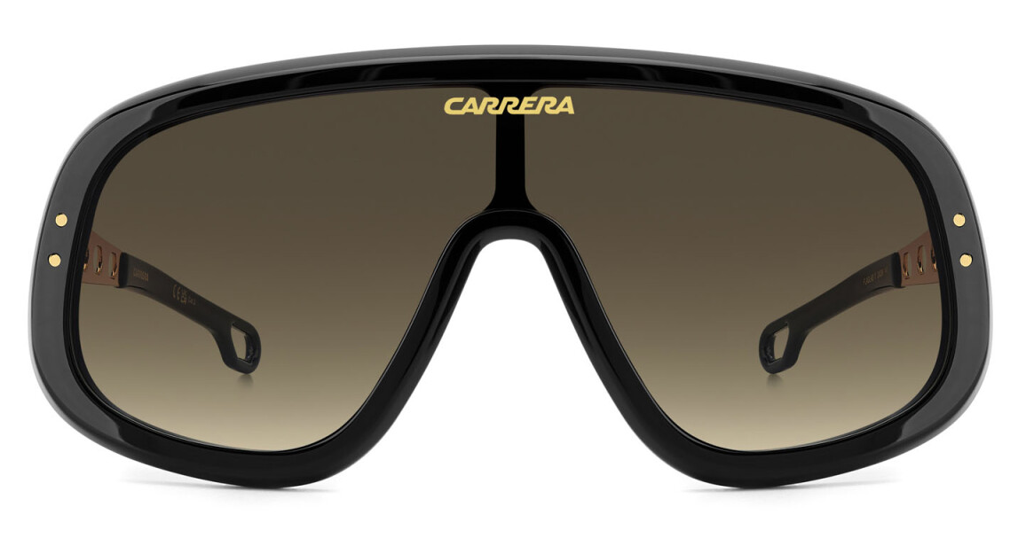 Carrera FLAGLAB 17 2M2 86 Black Gold/Black Brown Green Mask Men's Sunglasses