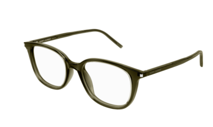 Saint Laurent SL 644/F 005 Green Square Men's Eyeglasses