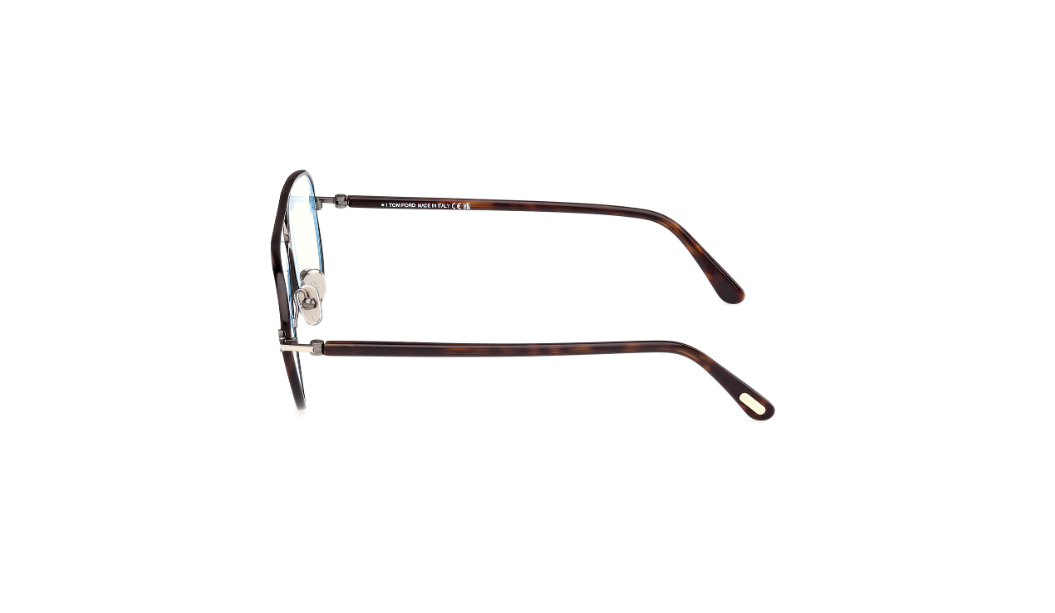 Tom Ford FT5897 052 Dark Havana Oval Men's Eyeglasses