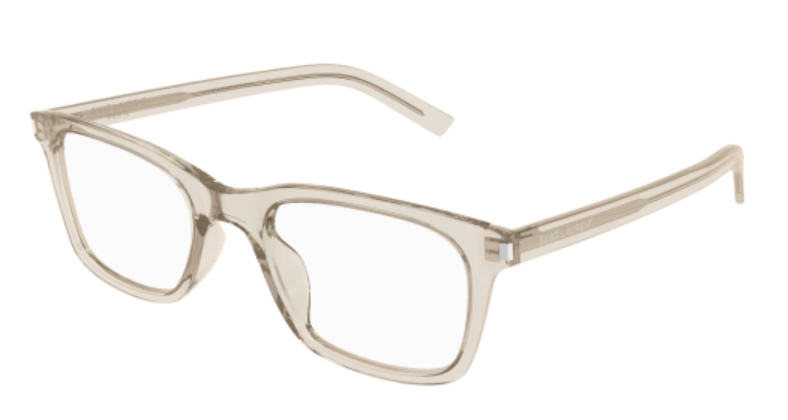 Saint Laurent SL 718 SLIM 004 Beige Rectangle Men's Eyeglasses