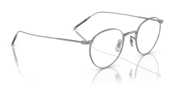 Oliver Peoples 0OV1274T 5254 Silver/Clear Blue light Cut Round Men's Eyeglasses