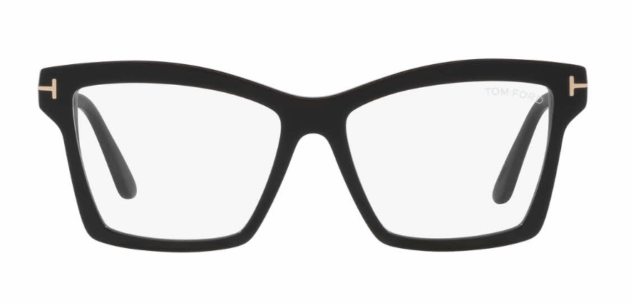 Tom Ford FT5964-B 001 Shiny Black/Shiny Black Square Women's Eyeglasses