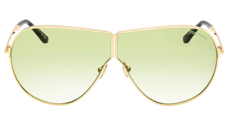 Tom Ford FT1158 30N Shiny Deep Gold/Green Men's Sunglasses