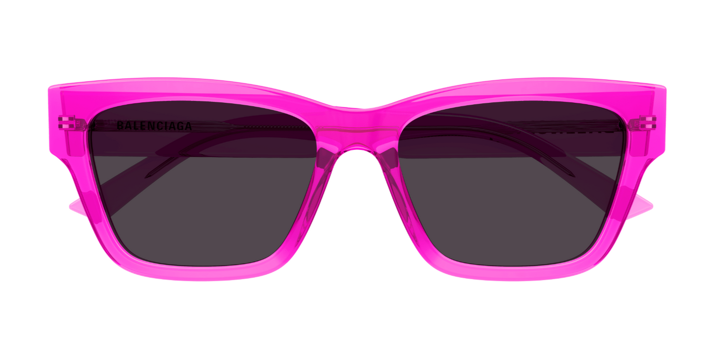 Balenciaga BB0307SA-005 Fuchsia/Grey Squared Women's Sunglasses