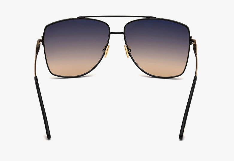 Tom Ford Reggie FT0838 01B Shiny Black/Shiny Rose Gold/Smoke Women's Sunglasses