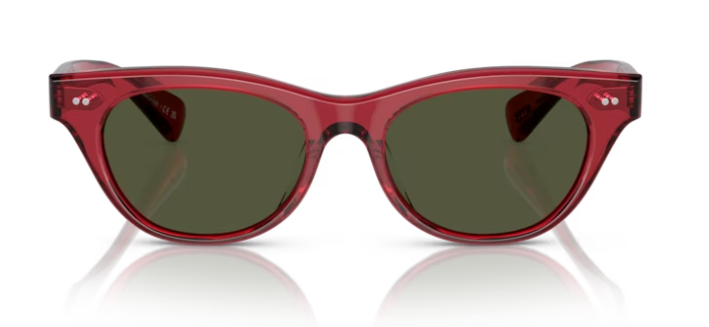 Oliver Peoples Avelin 0OV5541SU 176452 Translucent Red/Green Women's Sunglasses