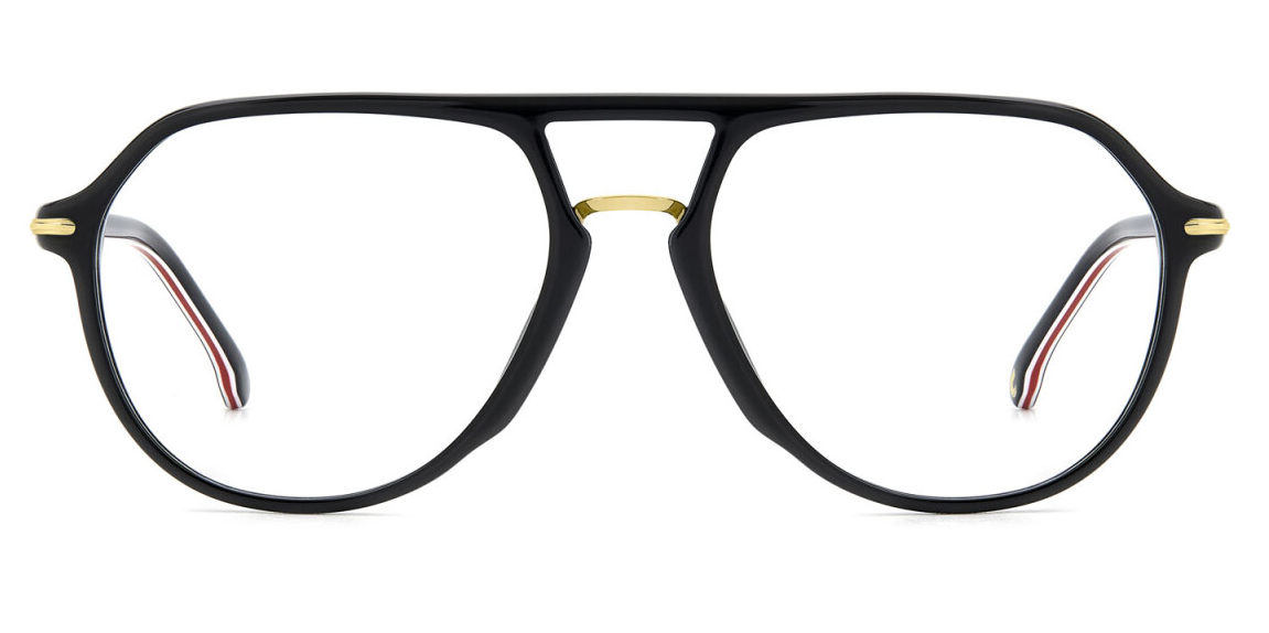 Carrera 345 2M2 Black Gold Soft Square Men's Eyeglasses