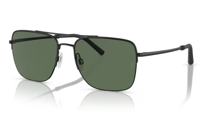 Oliver Peoples 0OV1343S R-2 50629A Matte Black/Green Polarized Men's Sunglasses