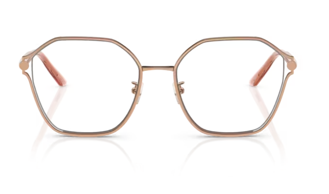 Versace 0VE1299D 1412 Rose gold Soft Square Semi-Rim Square Women's Eyeglasses