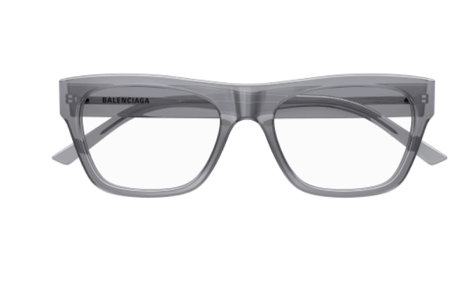 Balenciaga BB0308O 005 Grey Square Men's Eyeglasses