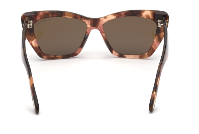 Tom Ford WYATT FT0871 55J Coloured Havana/Roviex Cat Eye Women's Sunglasses