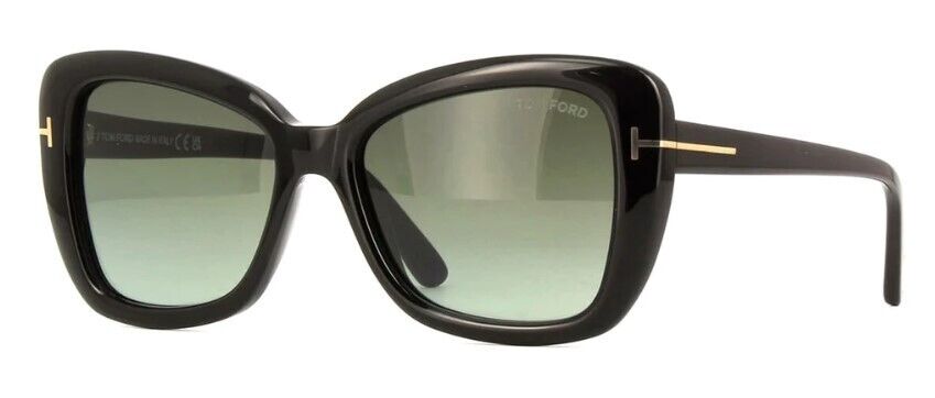 Tom Ford FT1008 Maeve 01B Shiny Black/Smoke Gradient Women's  Sunglasses